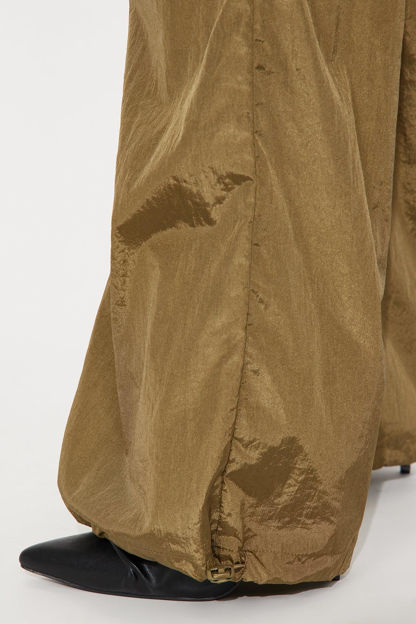 Remi Windbreaker Wide Leg Cargo Jumpsuit - Olive Female Product Image