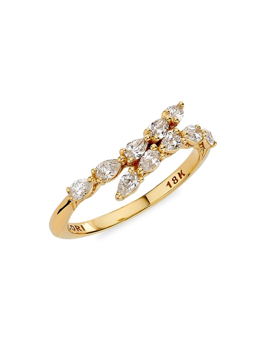 Womens Stilla 18K Yellow Gold & 0.55 TCW Diamond Bypass Ring Product Image
