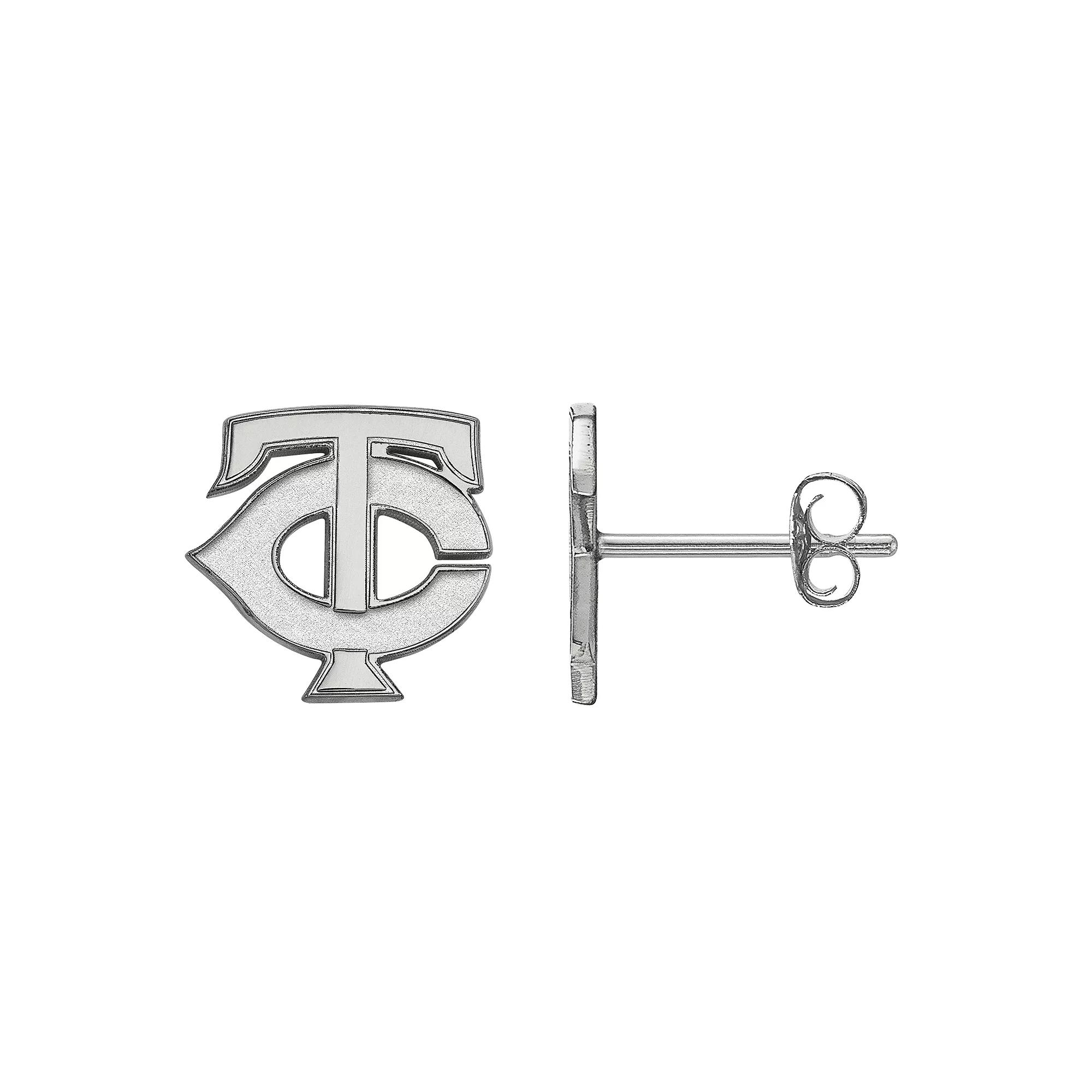 LogoArt Sterling Silver Minnesota Twins Extra-Small Post Earrings, Women's, Size: 10MM Product Image