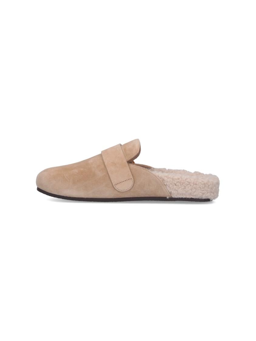 TORY BURCH Mules Mellow In Shearling Color Taupe In Brown Product Image