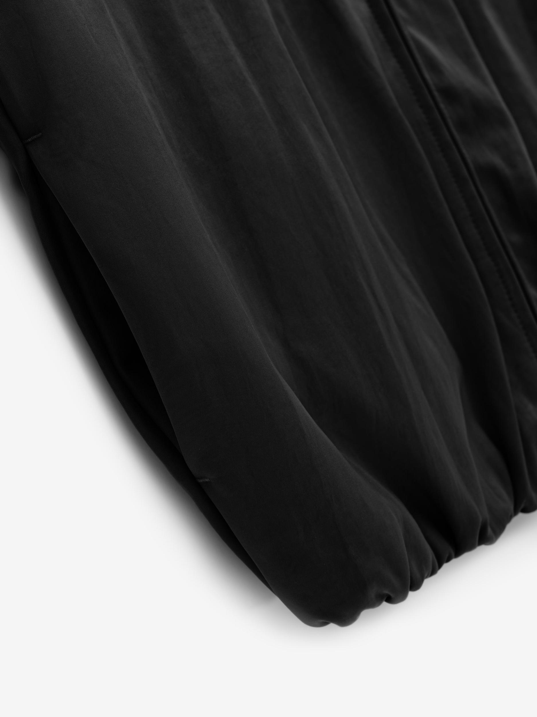 Womens Textured Nylon Hooded Bomber Female Product Image