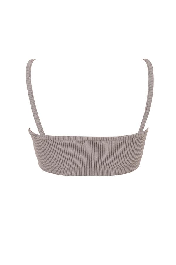 Mitzi  taupe ribbed knit leggings - sale Product Image