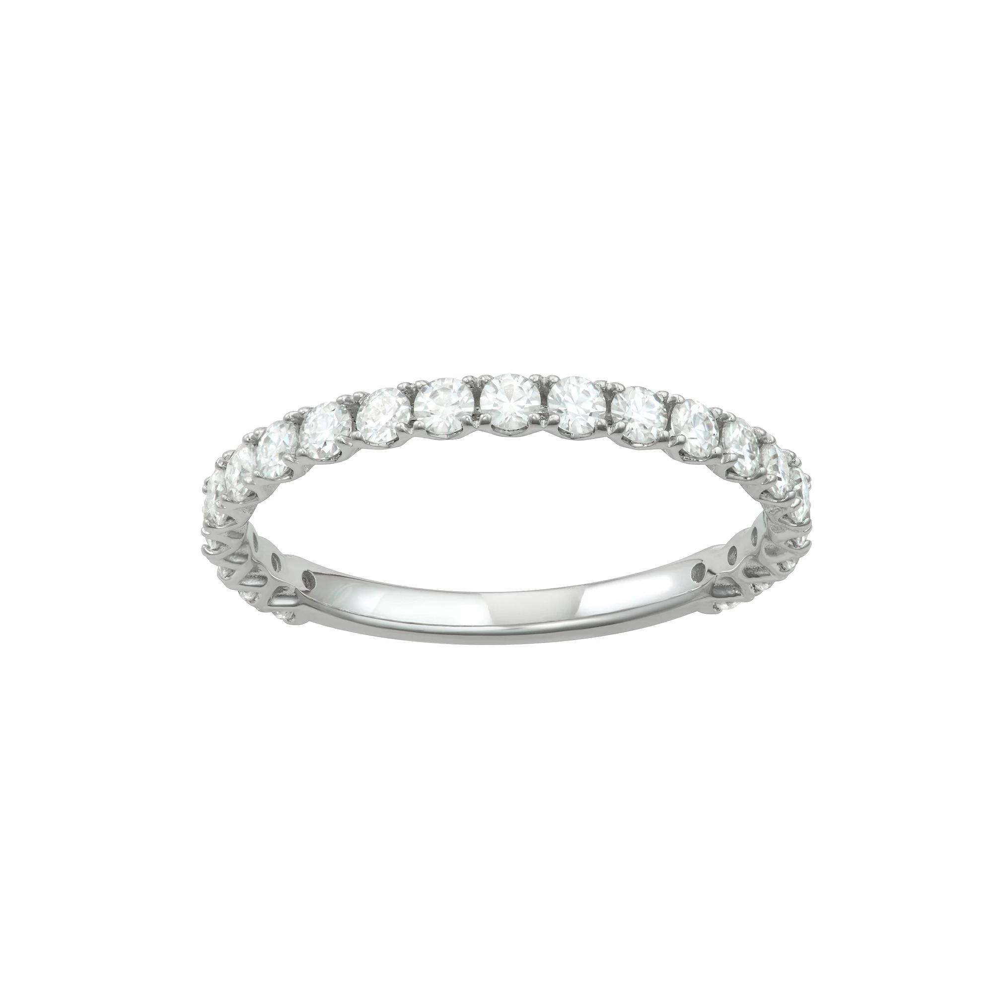 Charles & Colvard 14k Gold 3/4 Carat T.W. Lab-Created Moissanite Wedding Band, Women's, Size: 5, White Product Image