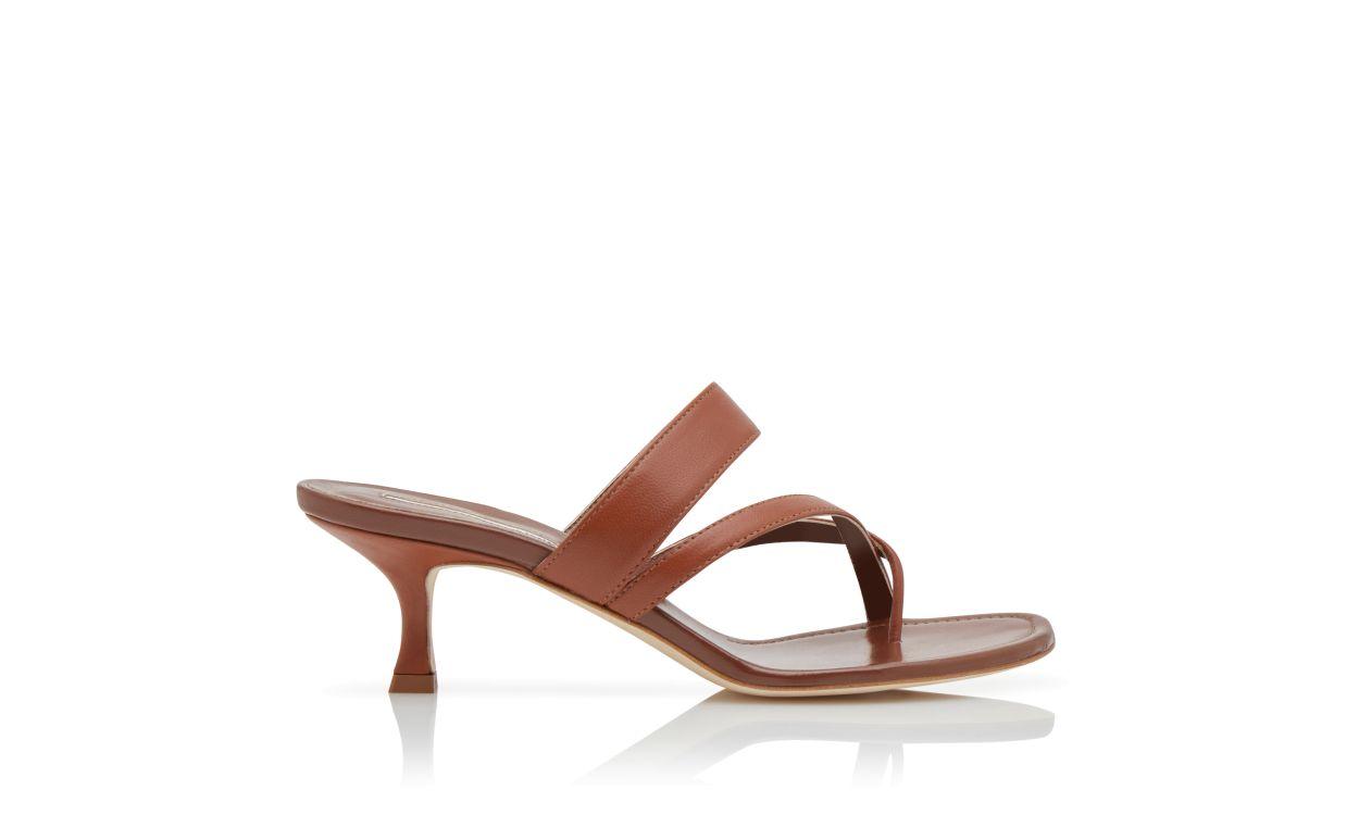 SUSA Brown Nappa Leather Mules Product Image