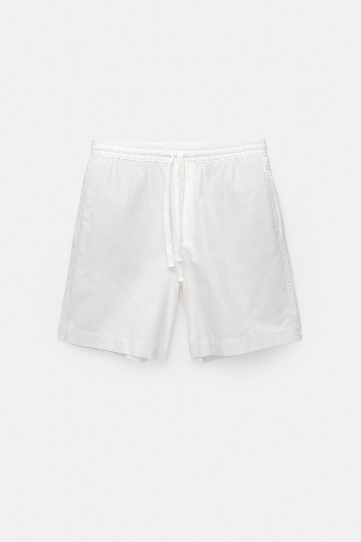 Linen blend jogger Bermuda shorts Product Image