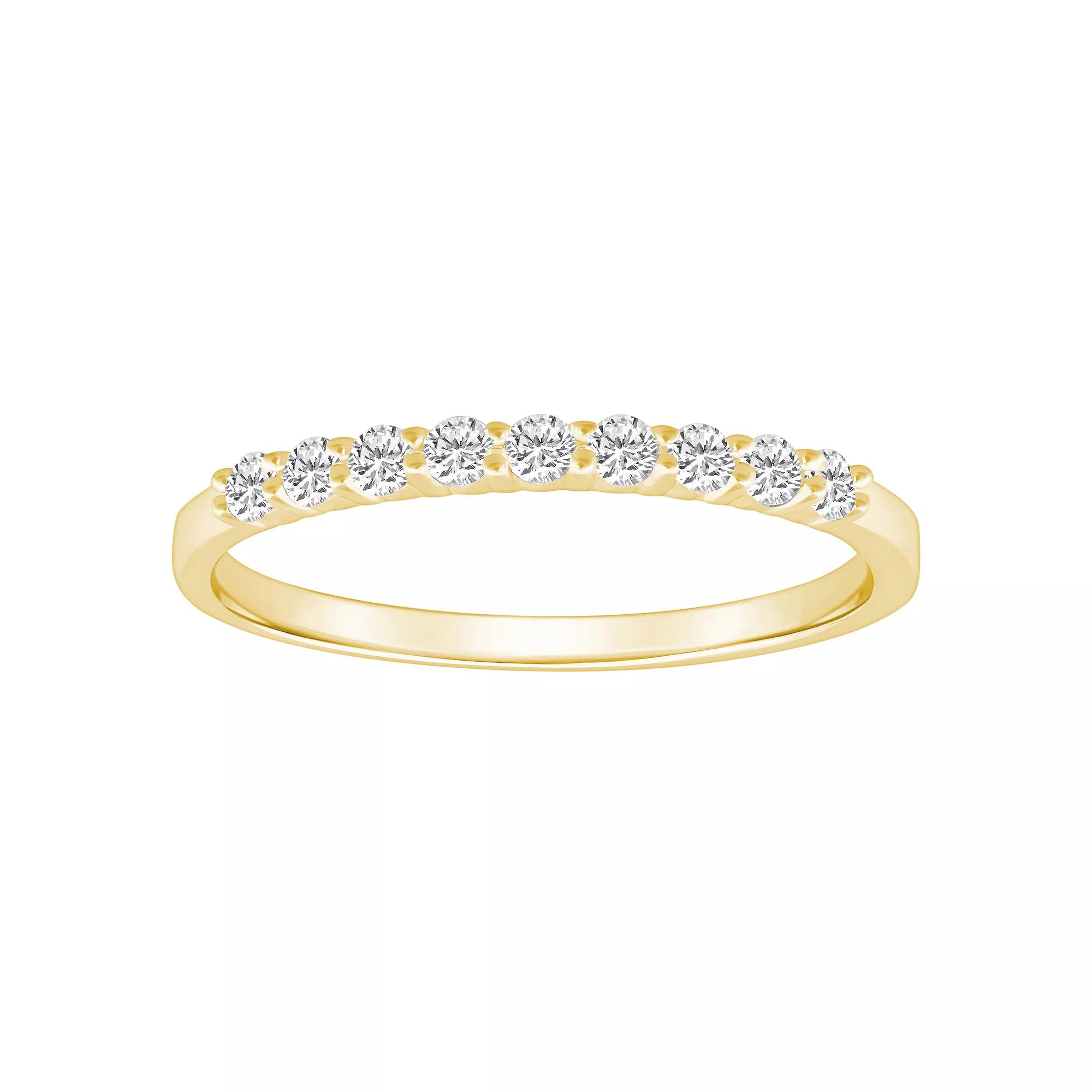 Alyson Layne 14k Gold 1/4 Carat T.W. Diamond 9-Stone Wedding Band, Women's,  Product Image