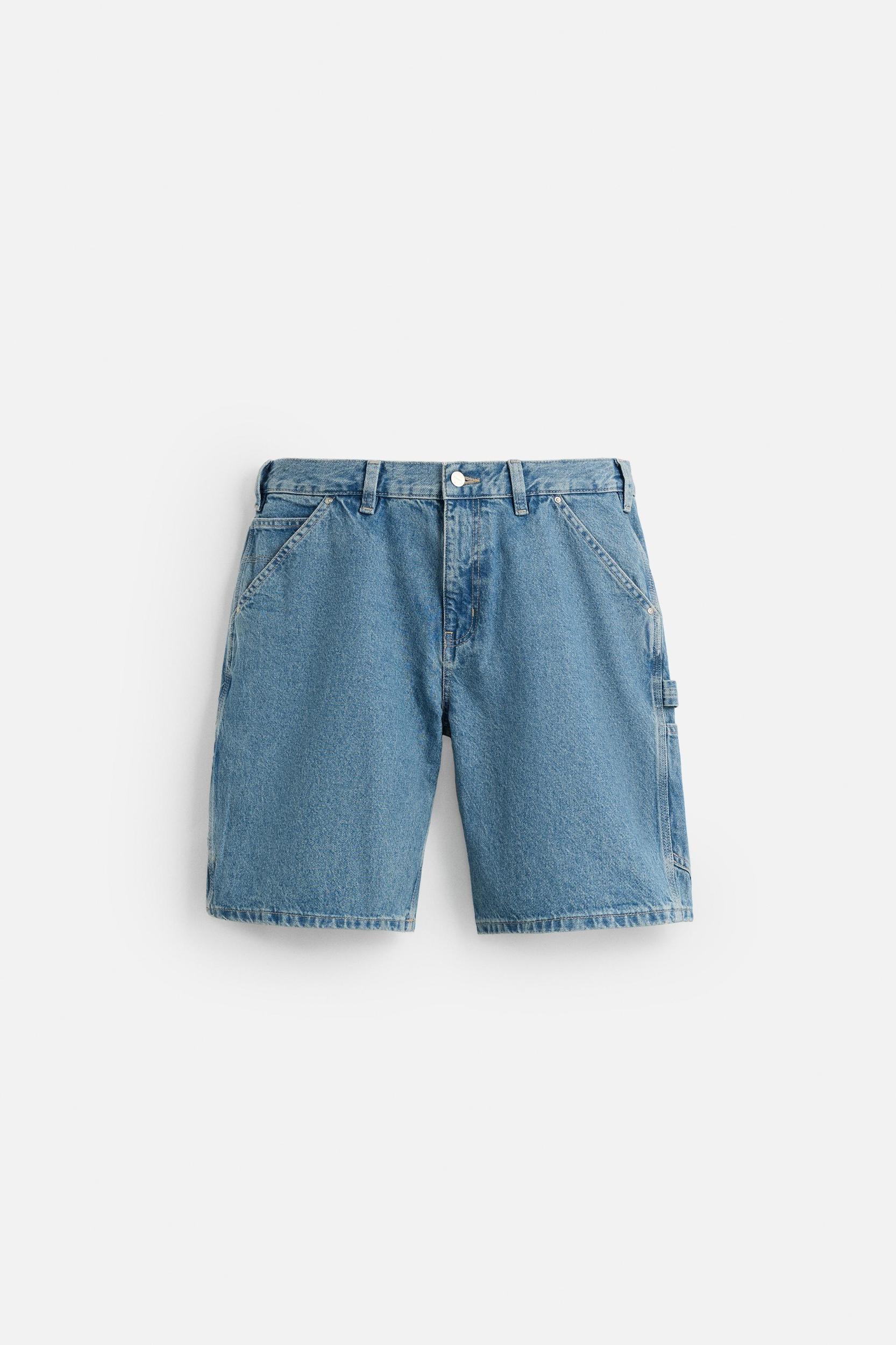 CARPENTER POCKET DENIM SHORTS Product Image
