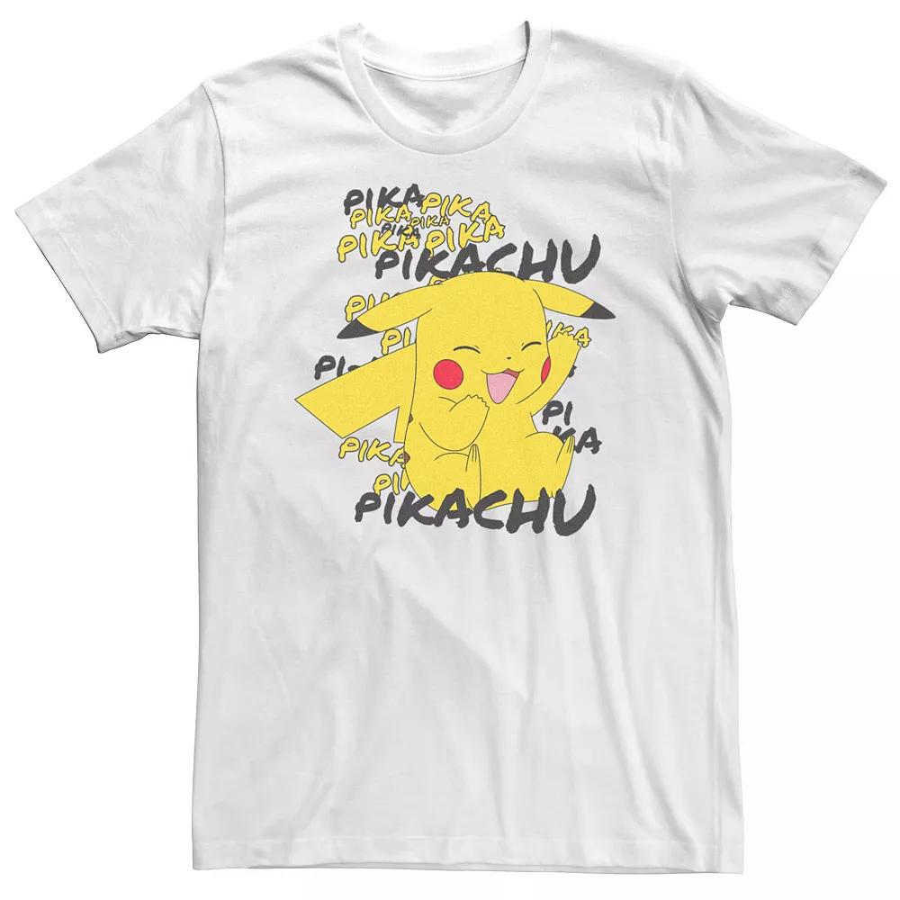 Big & Tall Pokemon Pikachu Craks A Joke Tee, Men's,  Product Image