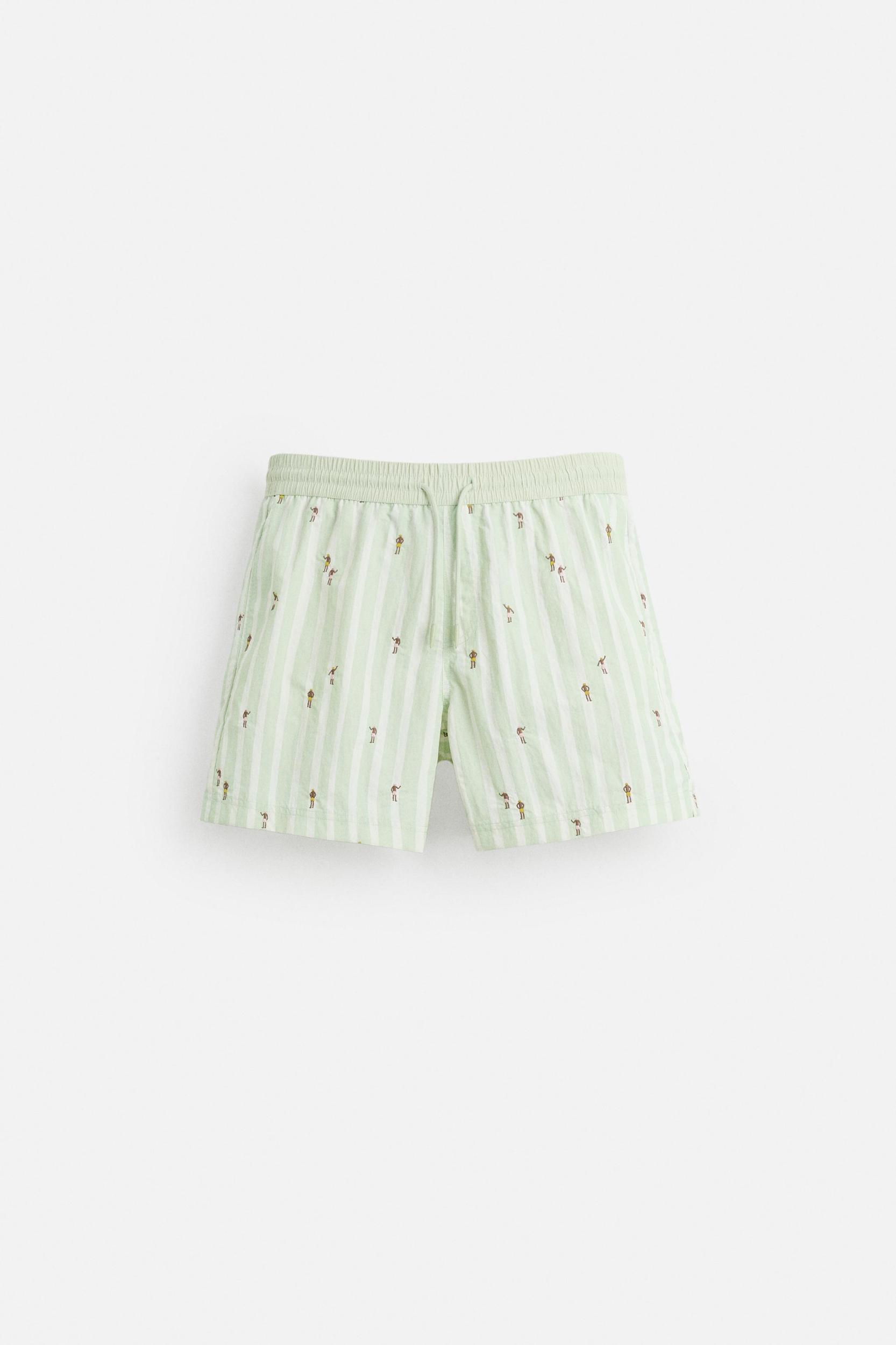 EMBROIDERED MID-LENGTH SWIMSUIT Product Image