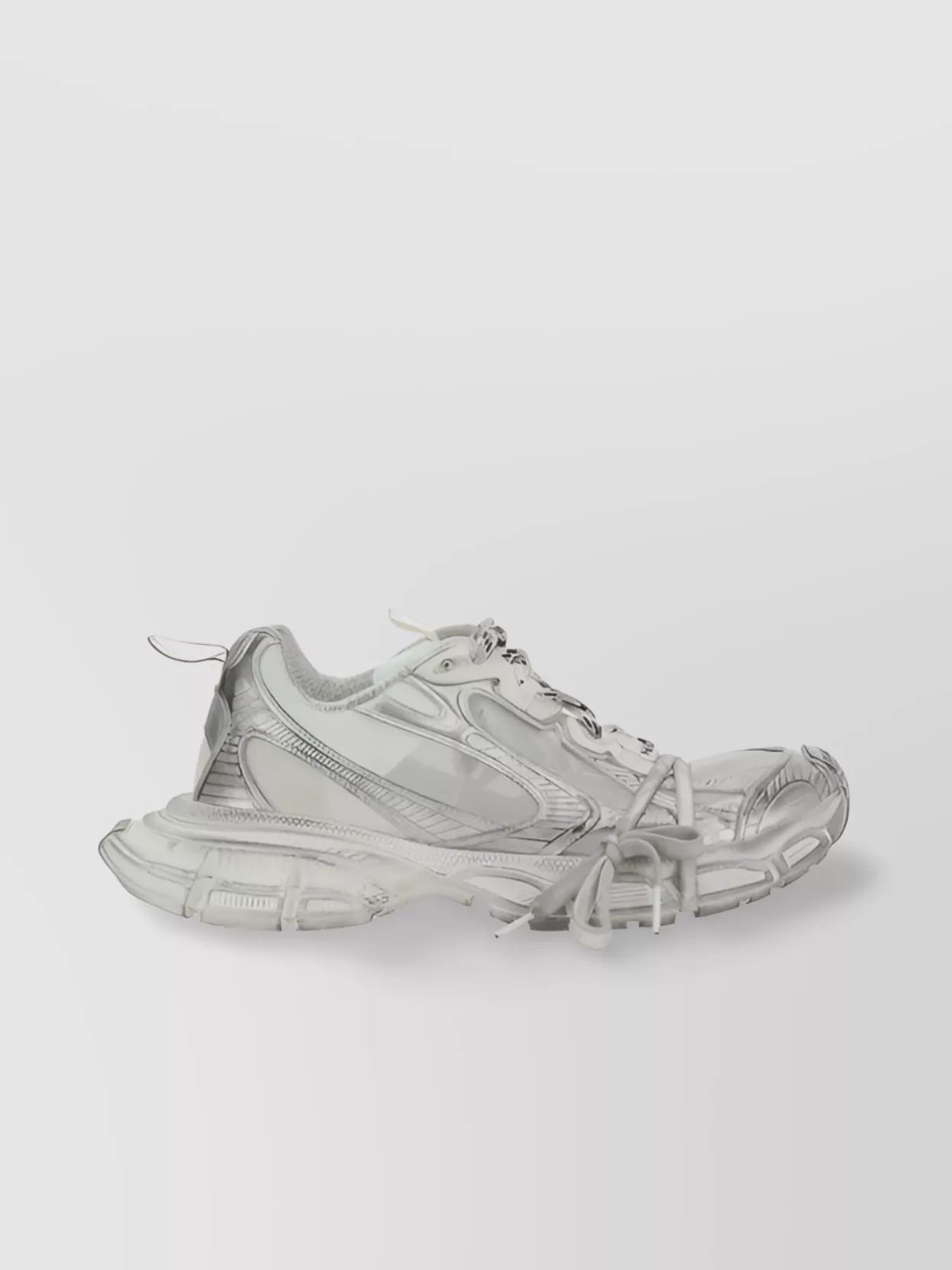 BALENCIAGA Mens Cream Comb 3xl Logo-embossed Mesh Low-top Trainers Product Image