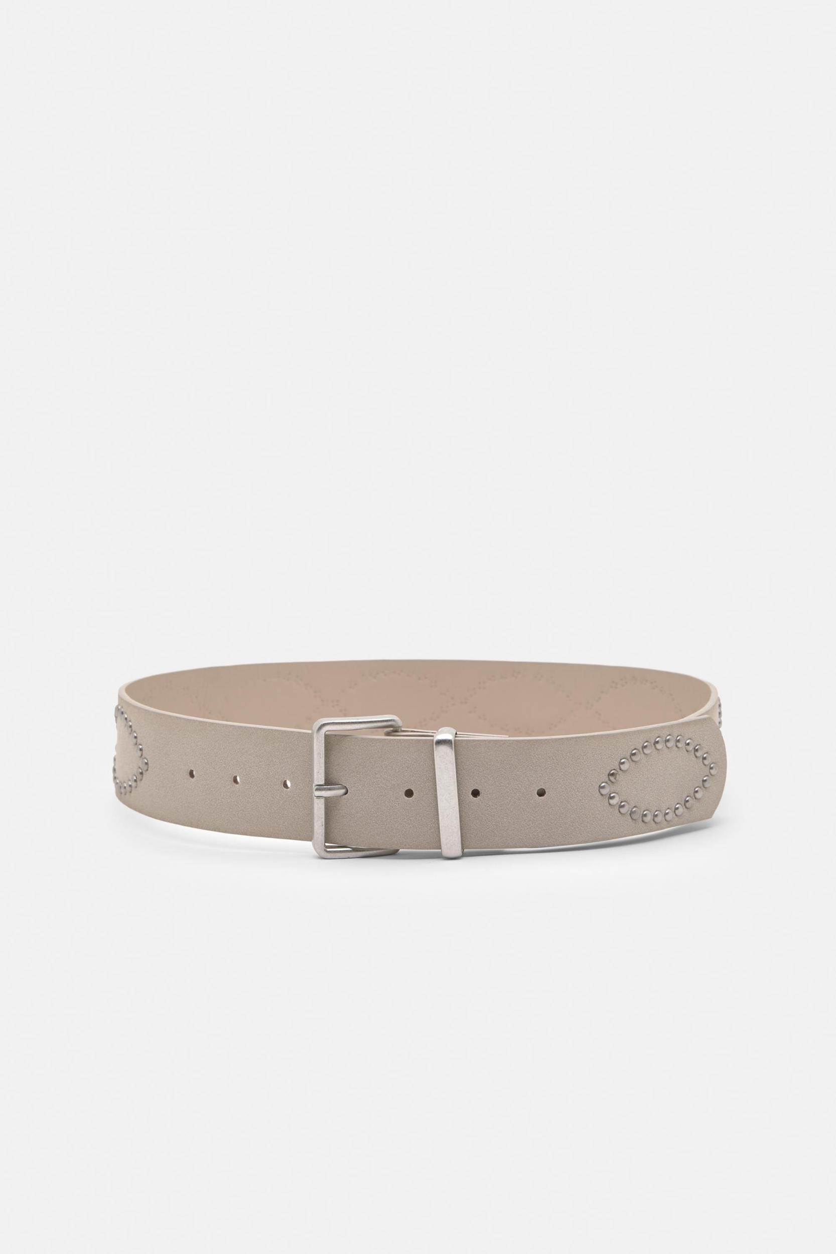 Leather effect studded belt Product Image