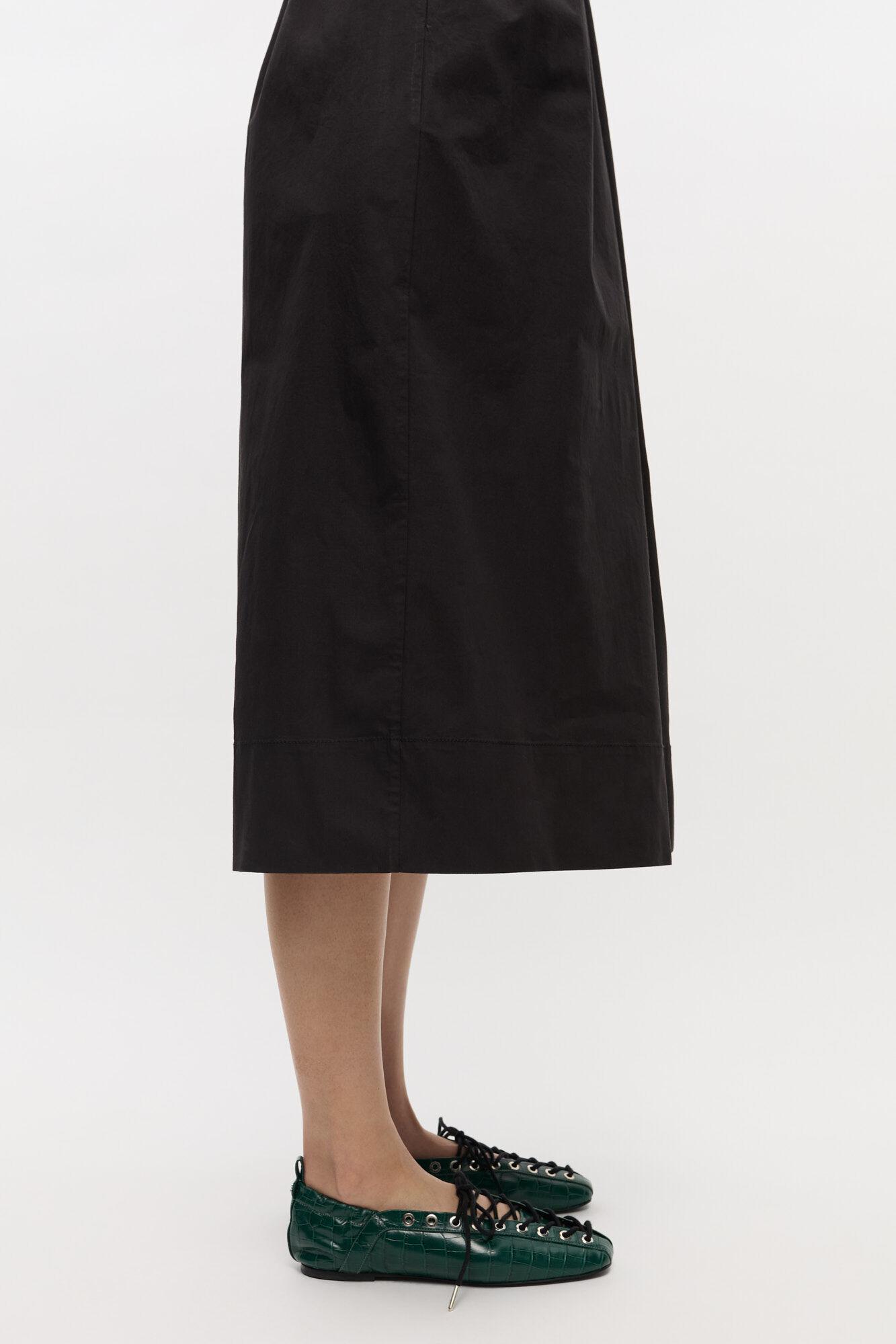 Green Croc-Embossed Lace-Up Flats Product Image