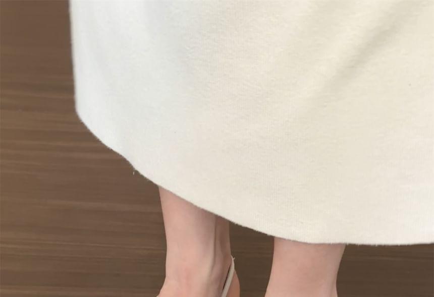 Square Toe Bow Slingback Satin Kitten Heel Pumps Product Image