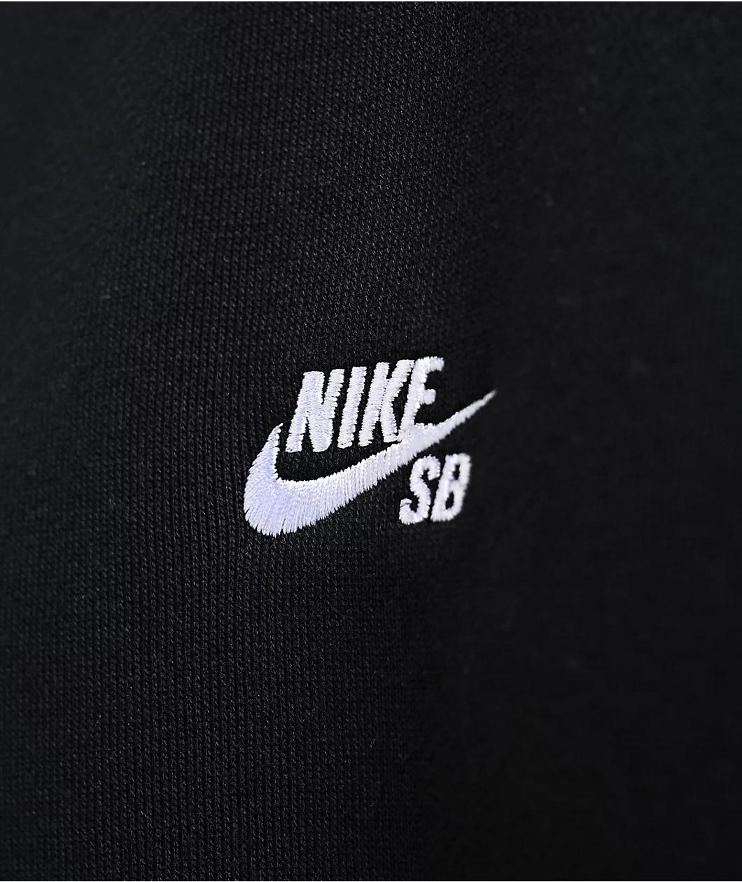 Nike SB Fleece Skate Black Crewneck Sweatshirt Product Image