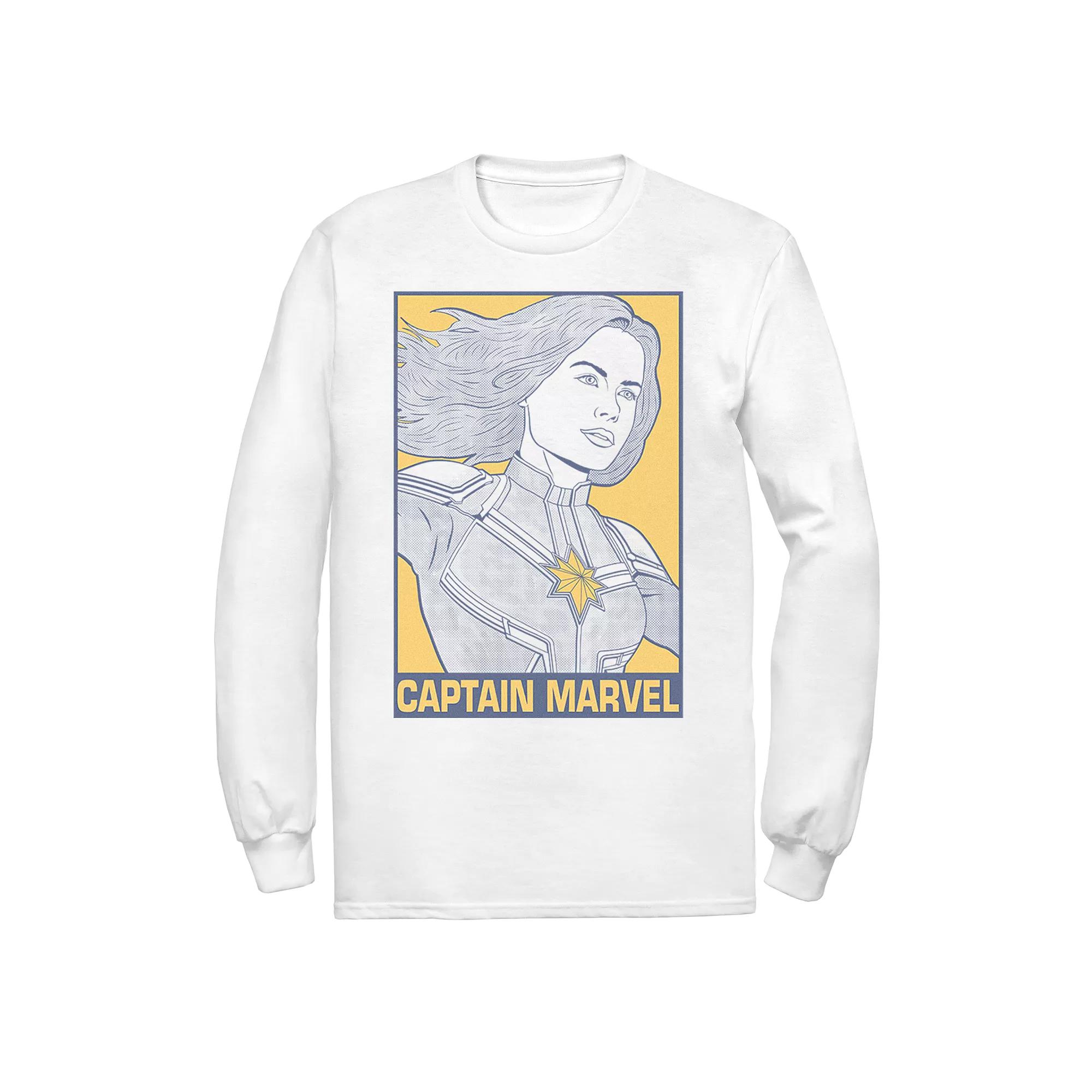 Men's Captain Marvel Pop Art Poster Tee,  Product Image