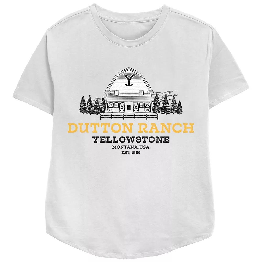 Women's Yellowstone Dutton Ranch Barn Relaxed Fit Graphic Tee, Girl's,  Product Image