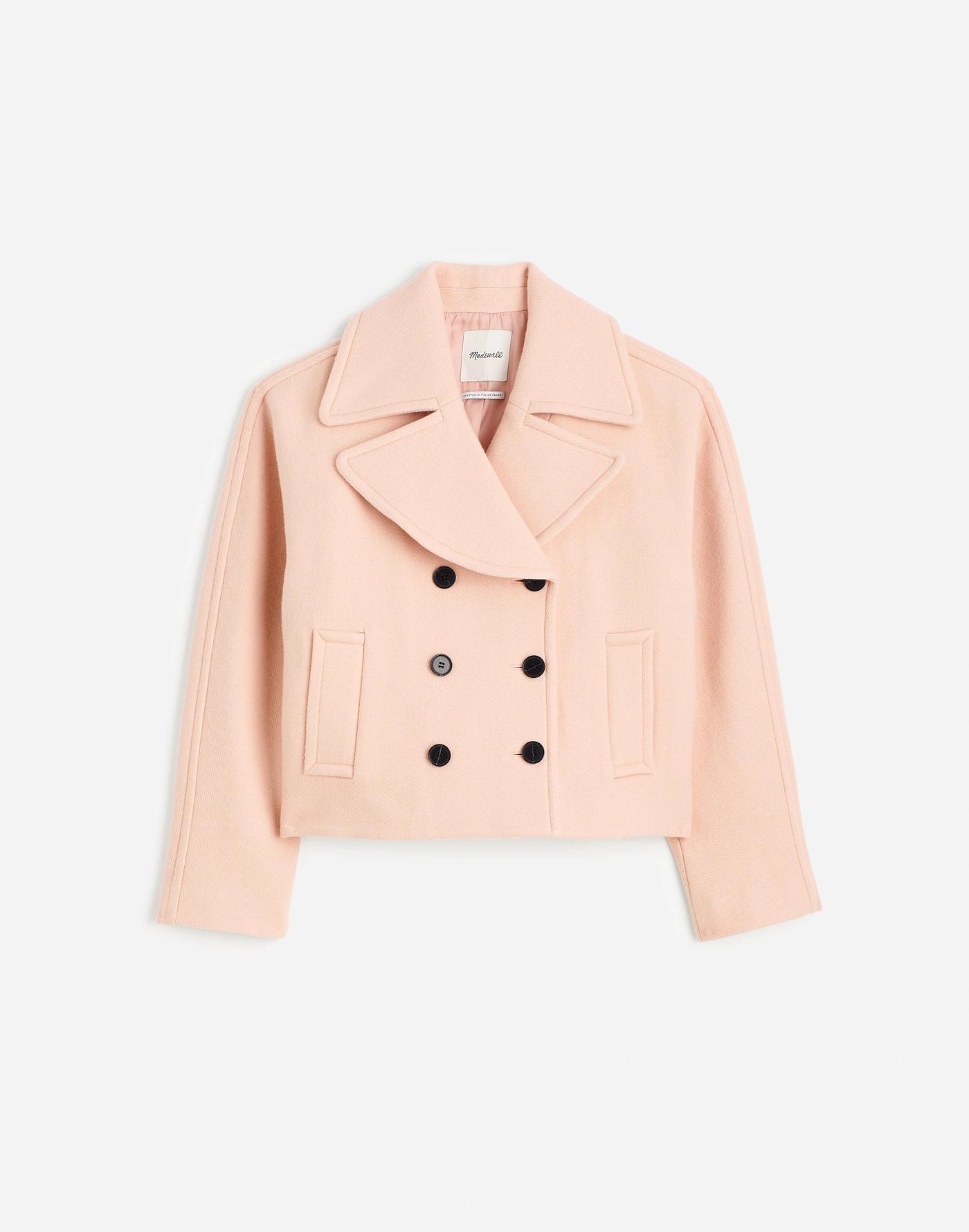 Oversized-Collar Short Peacoat Product Image