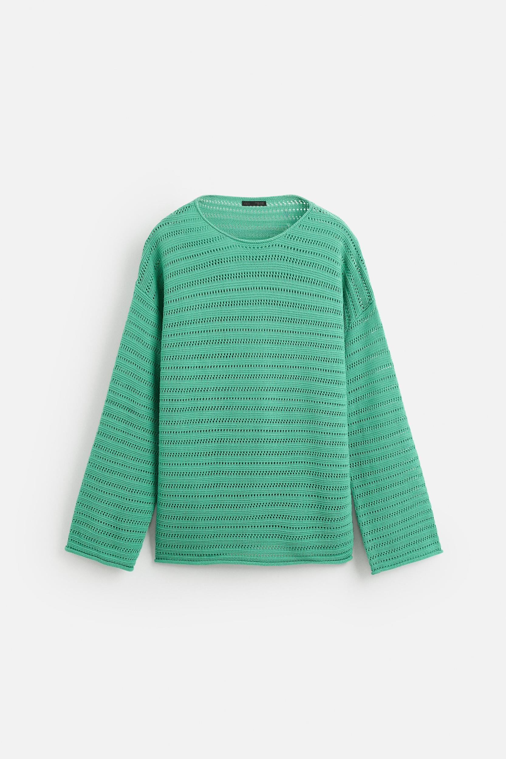 OPEN KNIT TEXTURED SWEATER Product Image