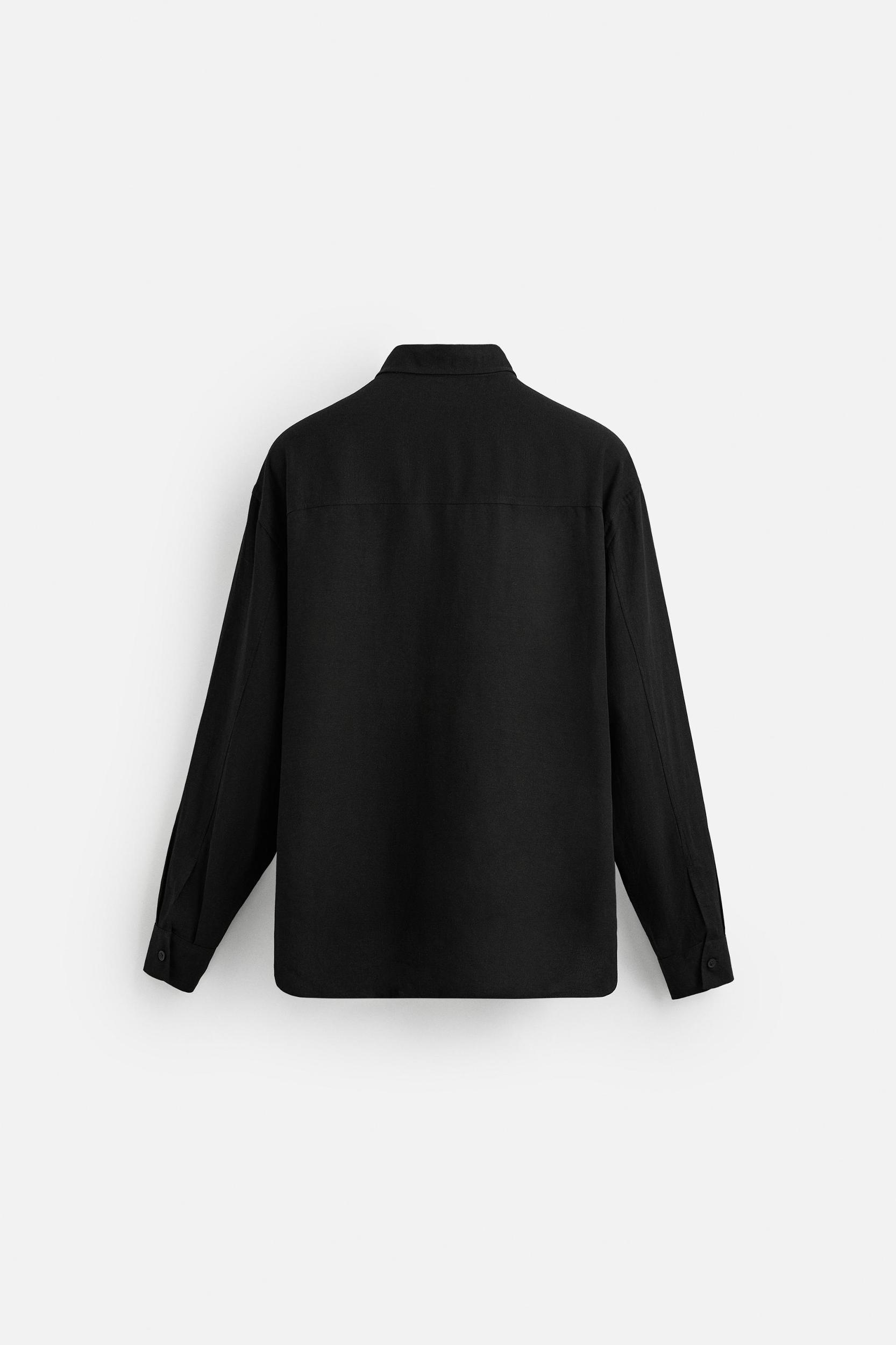 VISCOSE - LINEN TIE SHIRT Product Image