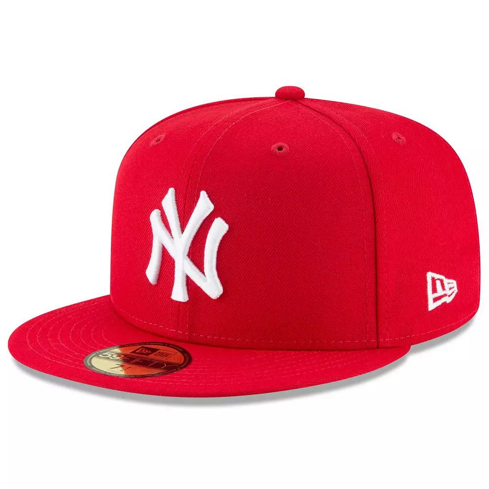 Mens New Era Scarlet New York Yankees Fashion Color Basic 59FIFTY Fitted Hat Product Image