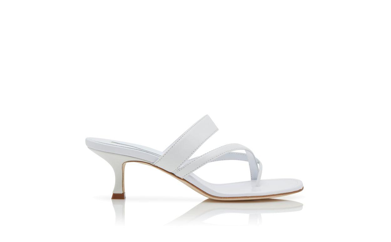 SUSA White Nappa Leather Mules Product Image