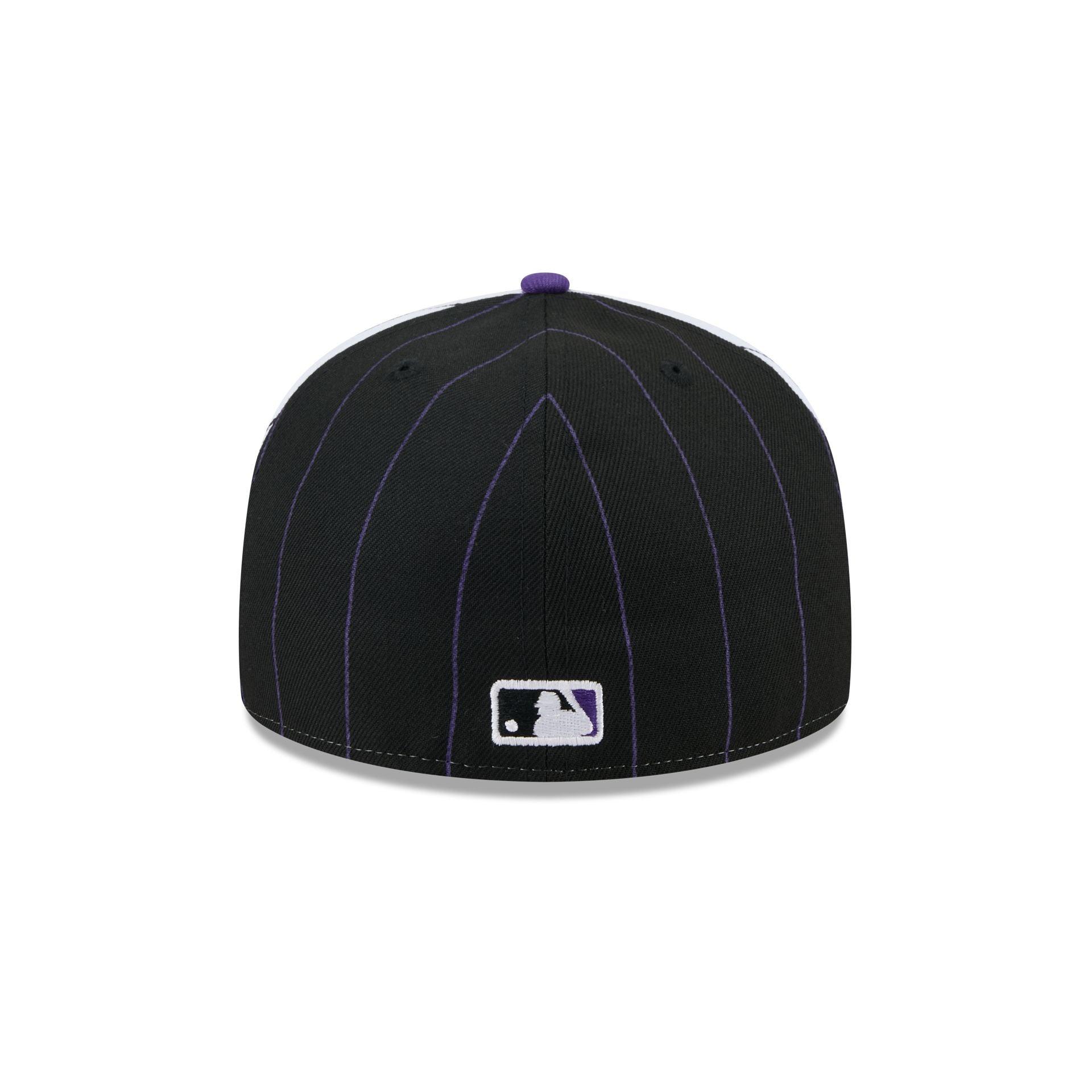 Colorado Rockies Pinstripe League Pin 59FIFTY Fitted Hat Male Product Image