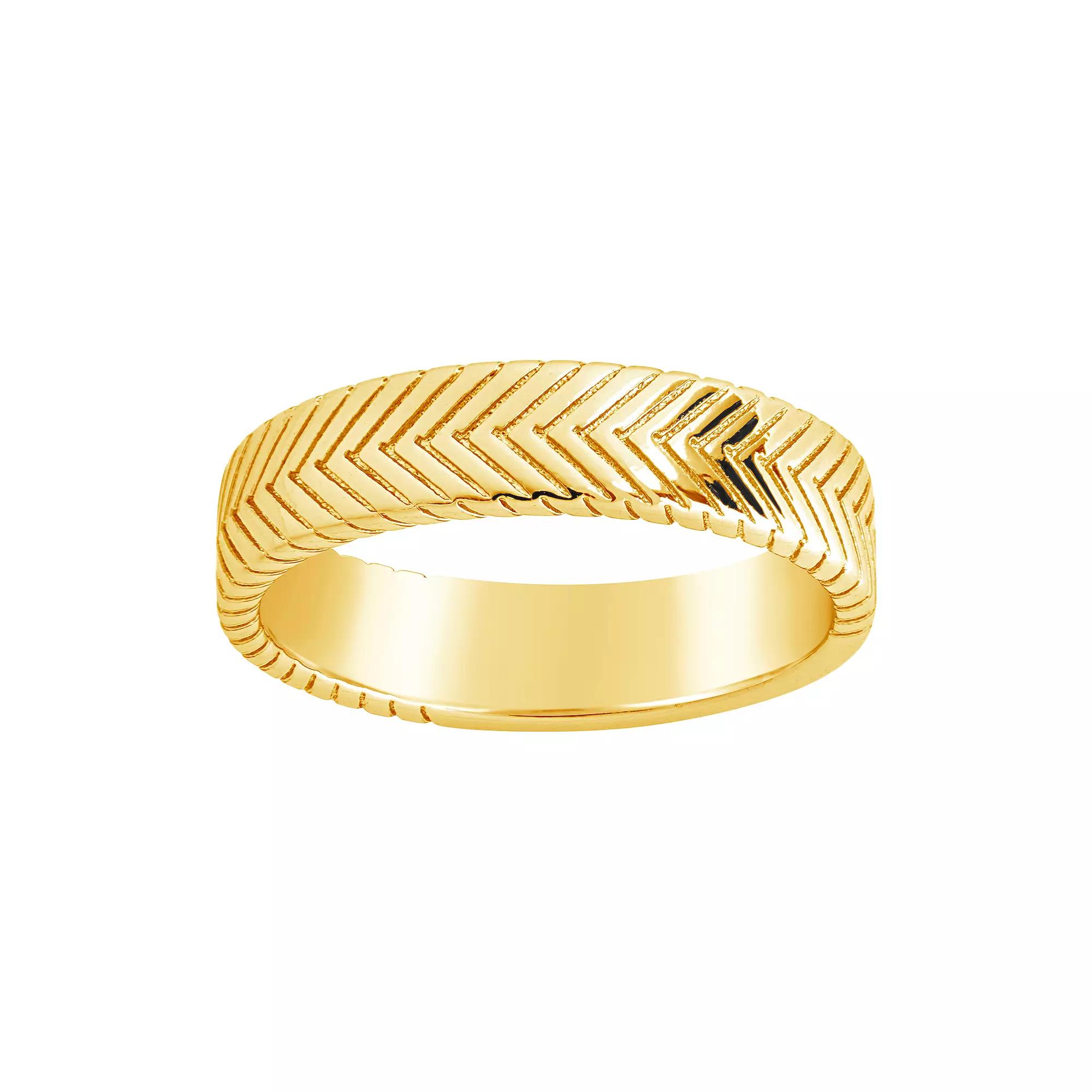 MC Collective Textured Band Ring, Womens Gold Tone Product Image