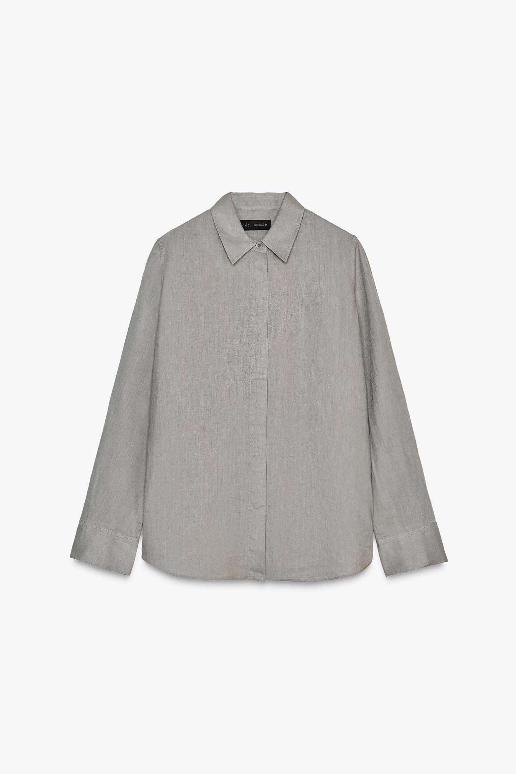 100% LINEN SHIRT ZW COLLECTION Product Image