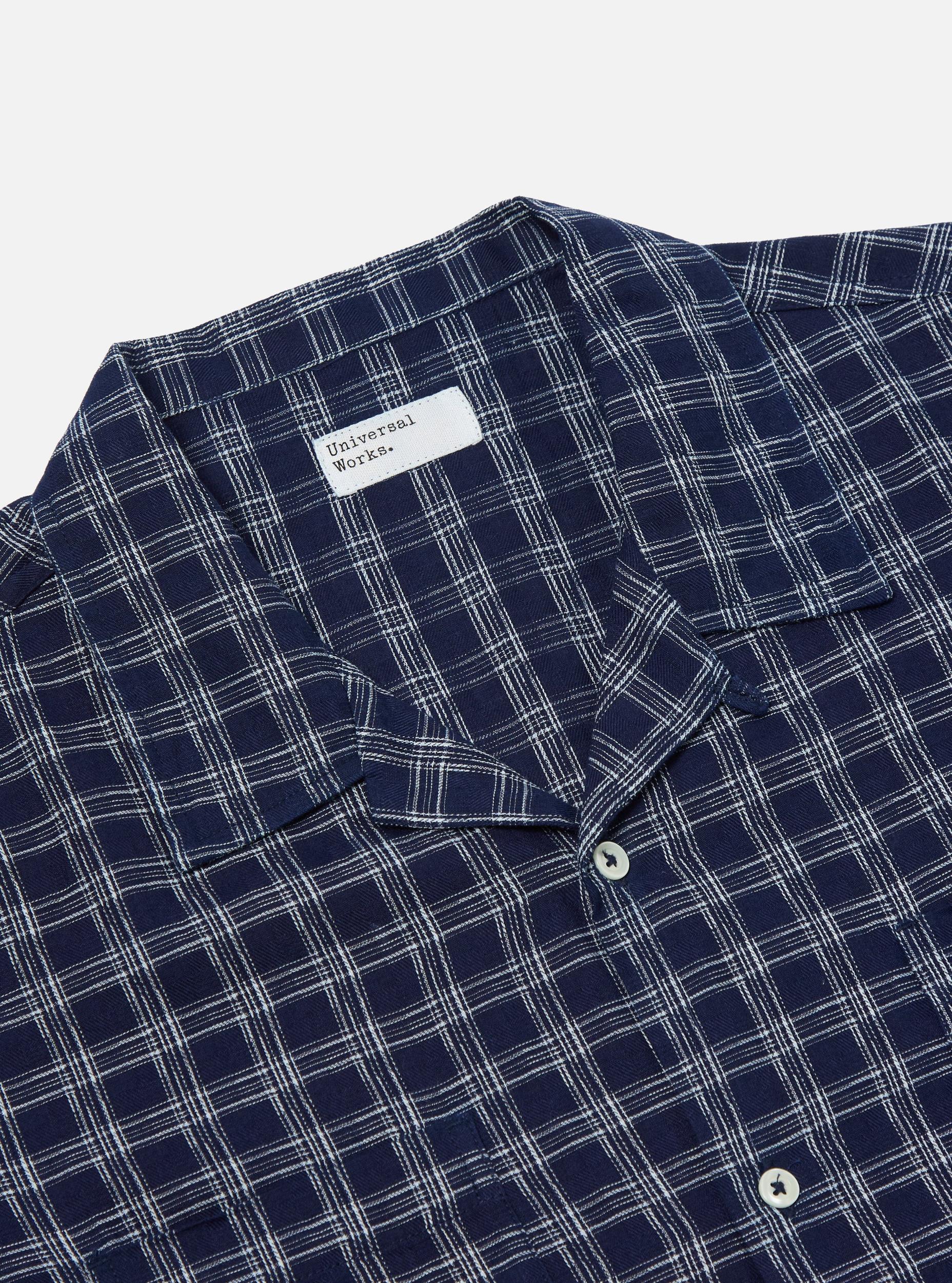 Indigo Cotton Check Sal Road Shirt Product Image
