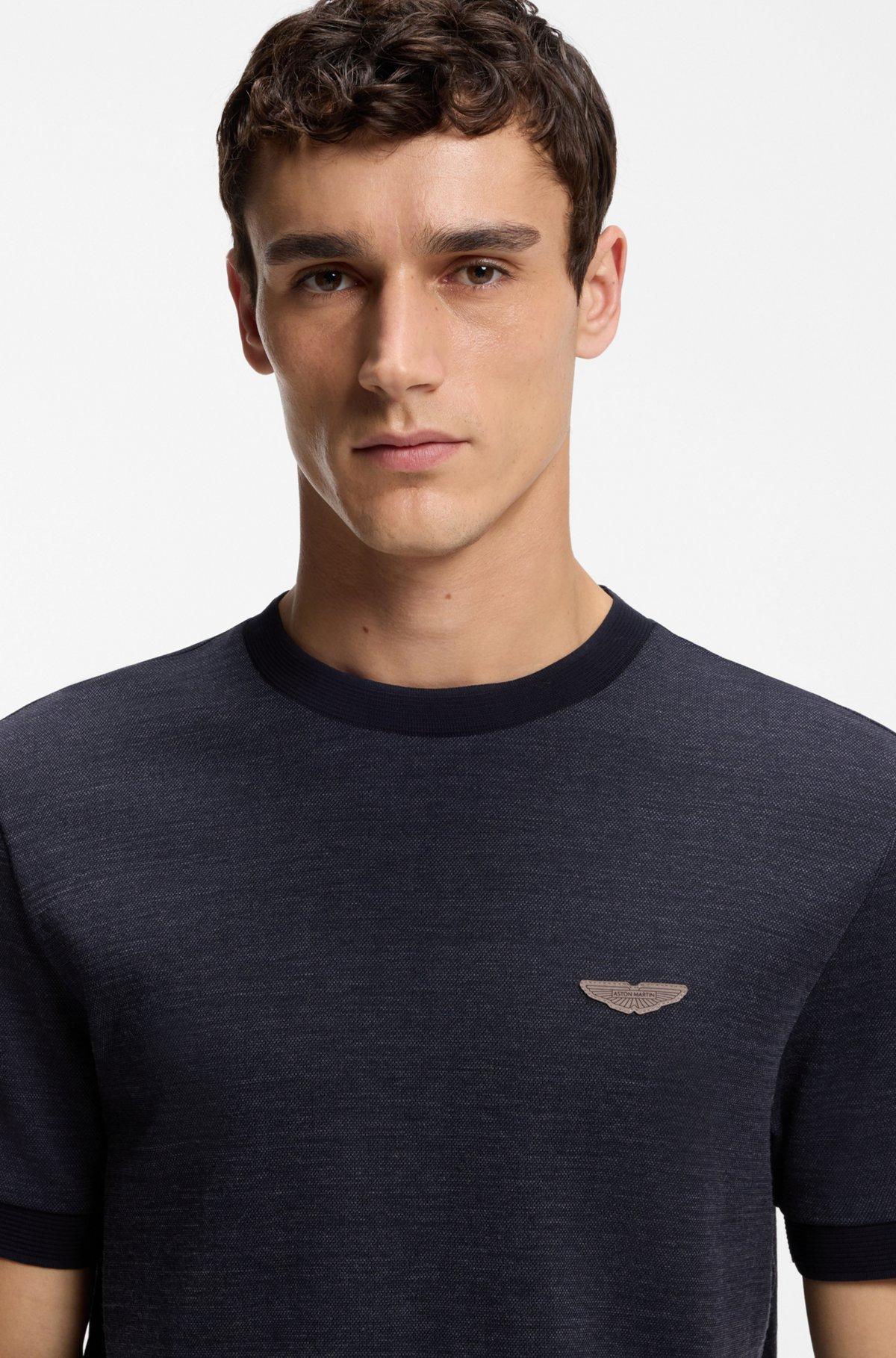BOSS x ASTON MARTIN T-shirt in wool-cotton jacquard Product Image