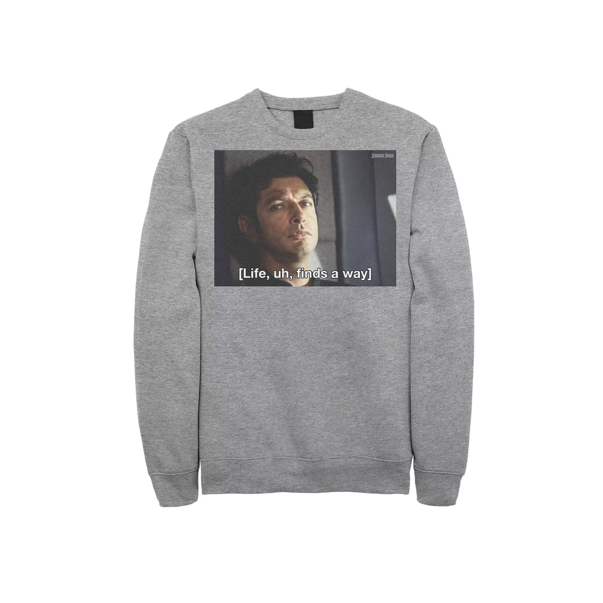 Men's Jurassic Park Life Finds A Way Goldblum Jeff Stare Sweatshirt,  Product Image