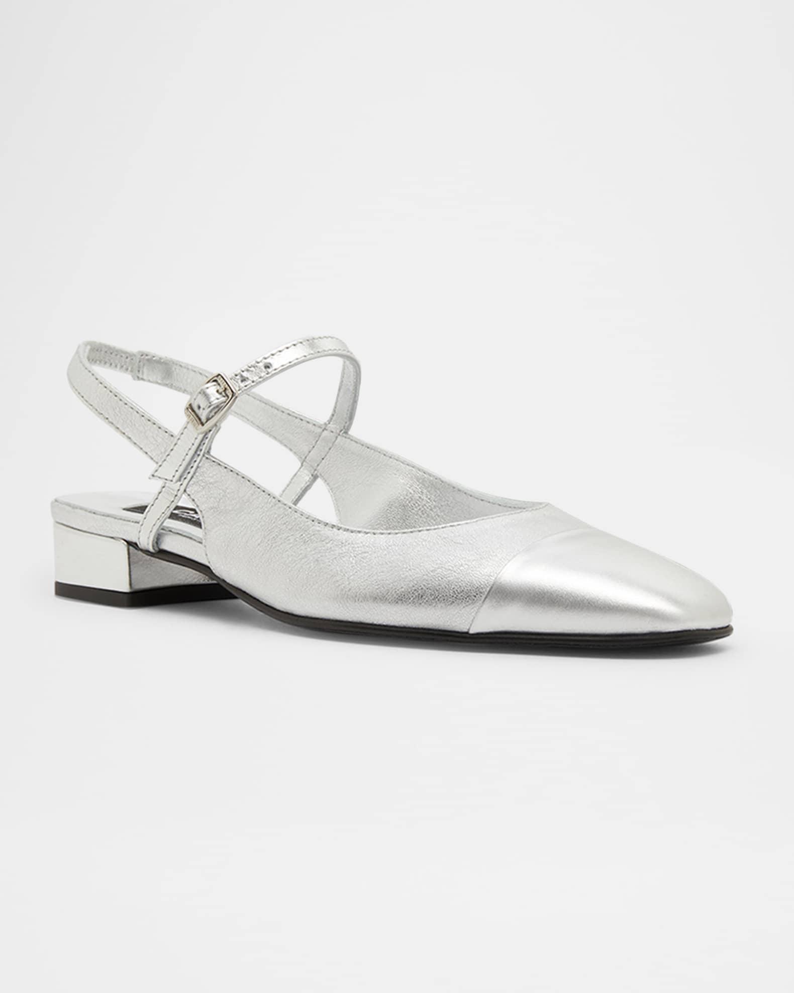 Oceano Metallic Mary Jane Slingback Flats Product Image