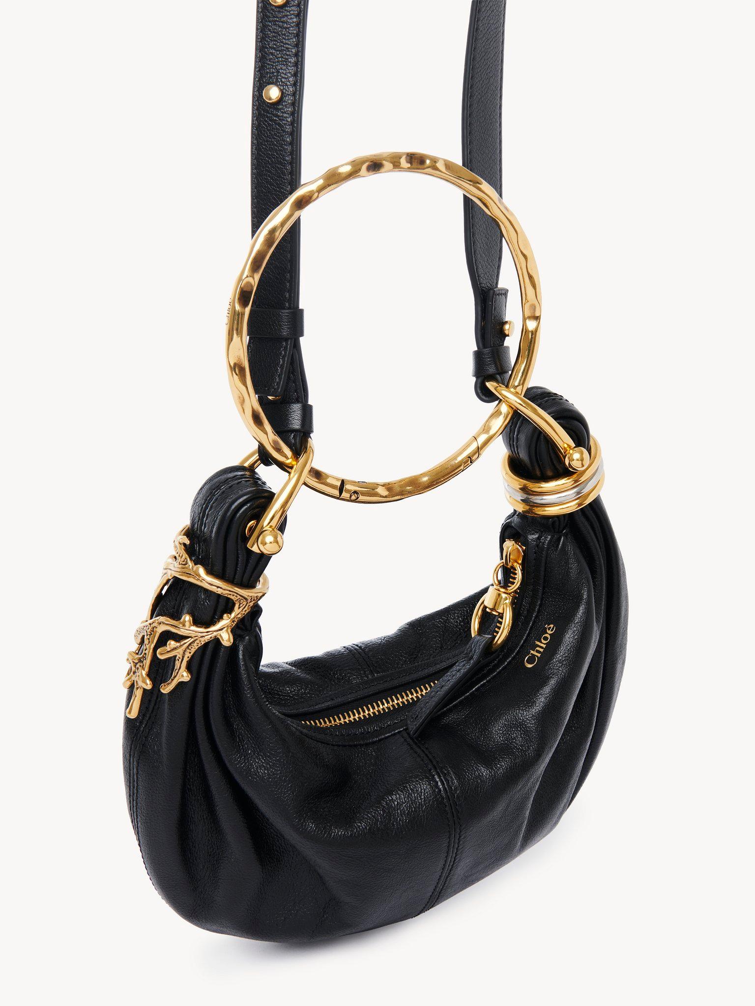 Mini Bracelet Hobo bag in grained leather Product Image