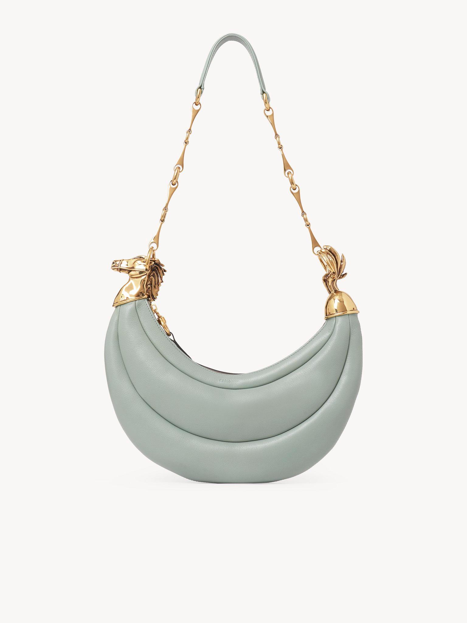 Chain Horse shoulder bag in grained leather Product Image