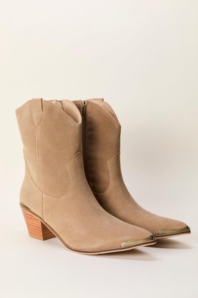Teresea Taupe Cowboy Boots Product Image