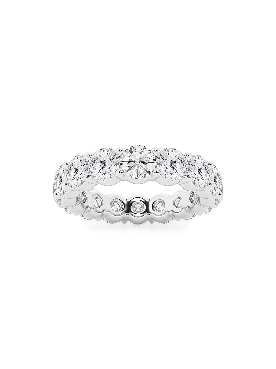 Womens Platinum & Round Lab-Grown Diamond Shared-Prong Eternity Band/1.00-5.00 TCW Product Image