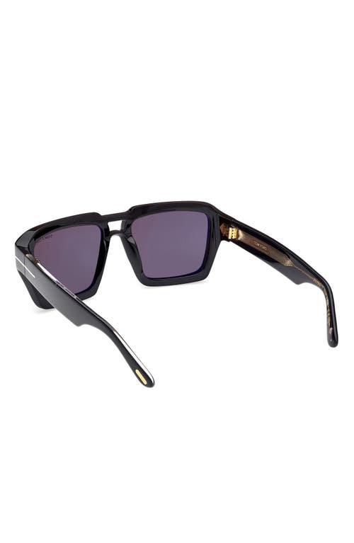 TOM FORD Redford 56mm Navigator Sunglasses In Black Product Image