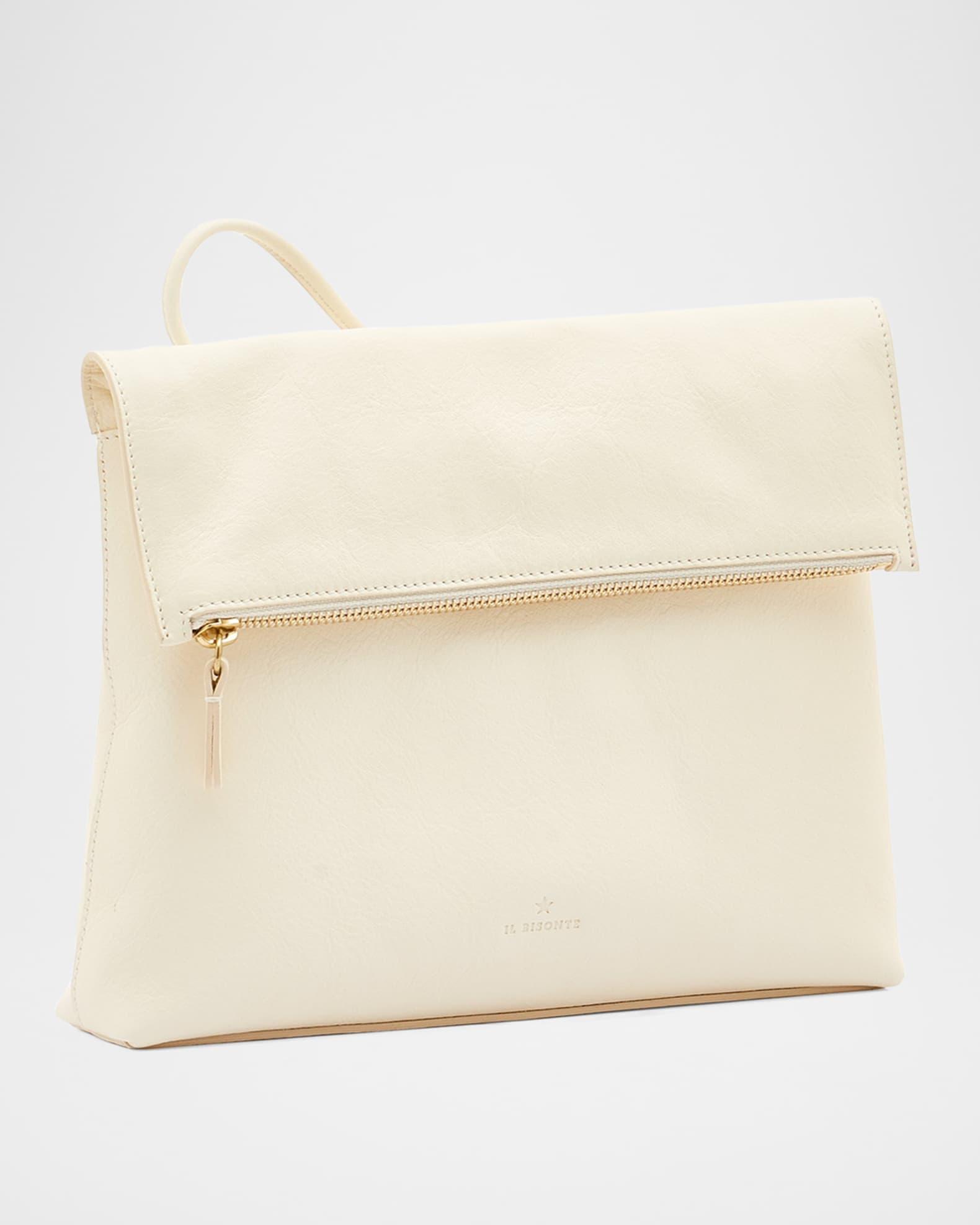 Anna Fold-Over Flap Leather Crossbody Bag Product Image