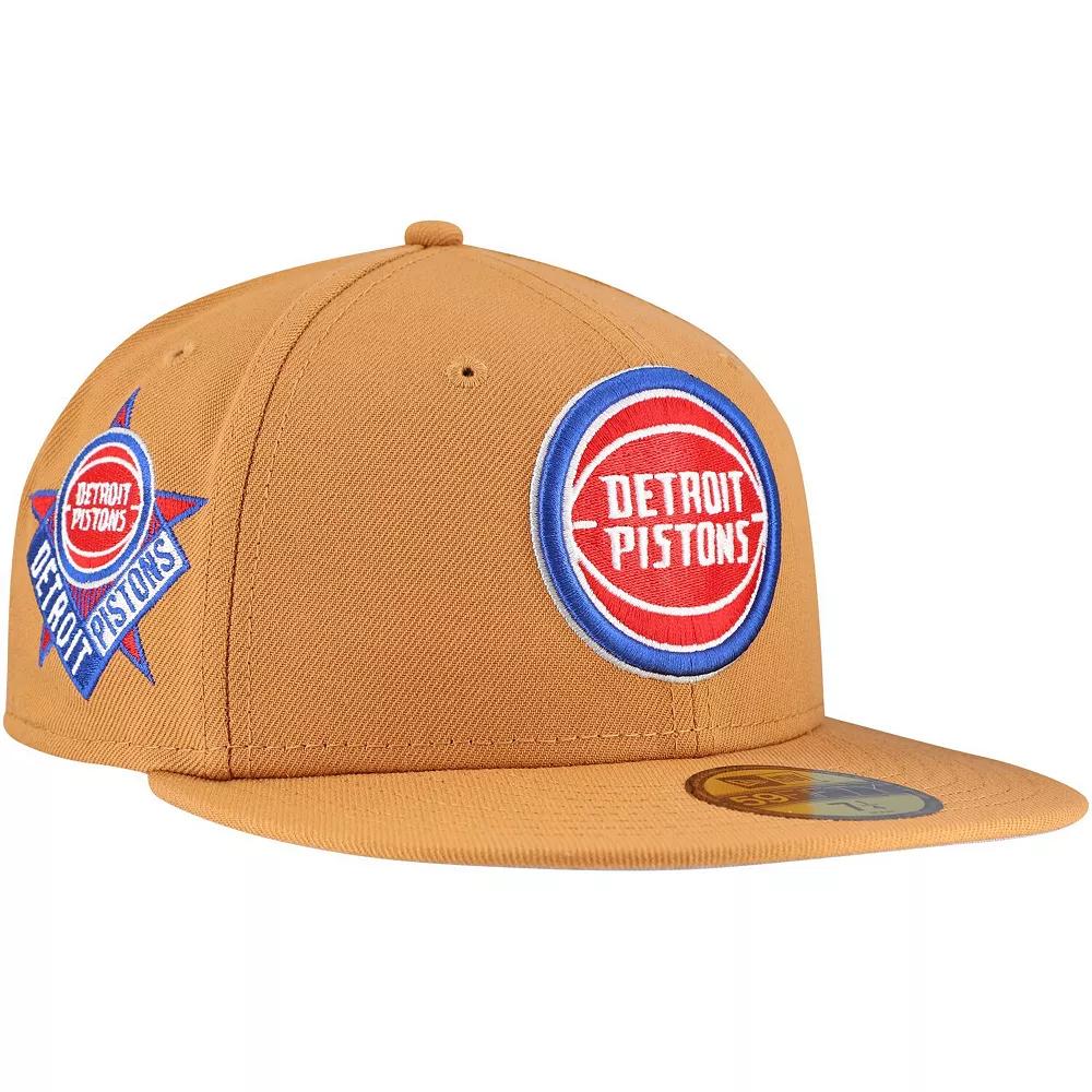 Men's New Era Tan Detroit Pistons Color Pack 59FIFTY Fitted Hat, Size: 7 1/4, Pis Team Product Image