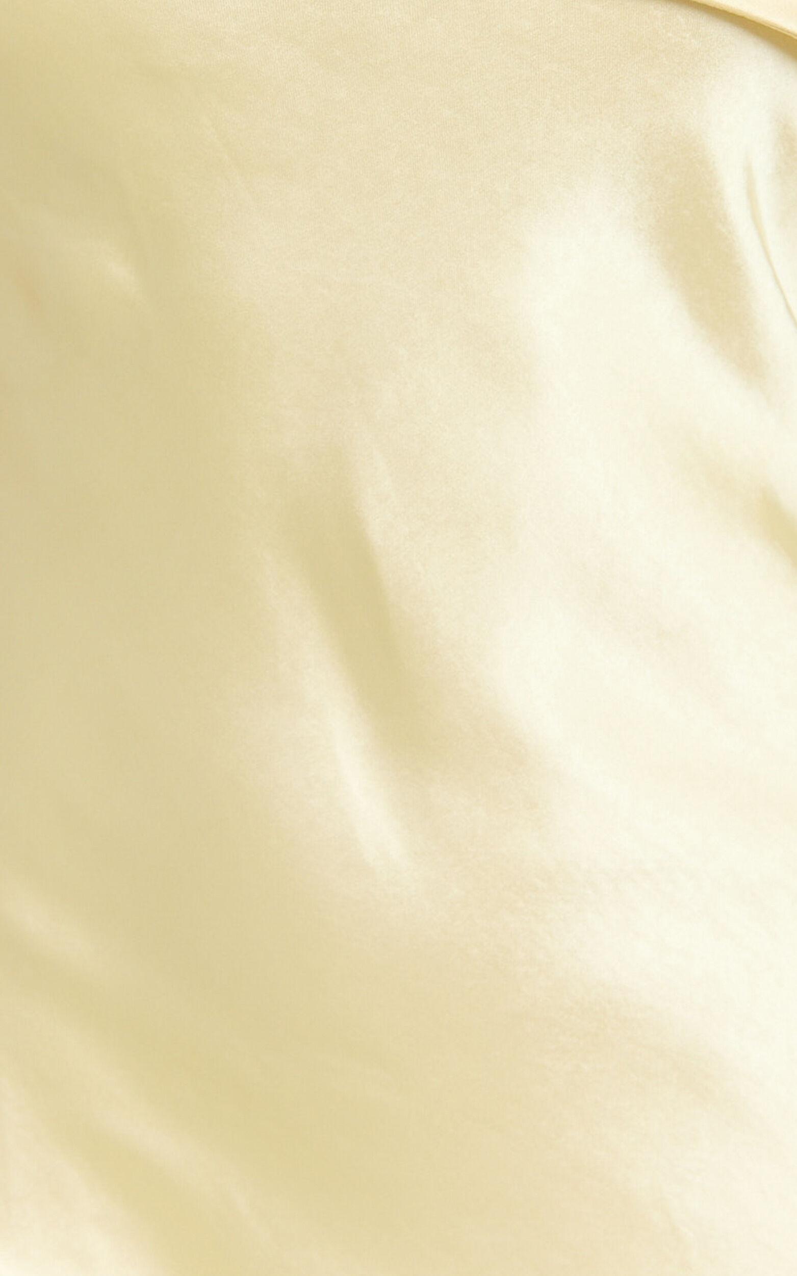 Calix Midi Dress - One shoulder Slip dress in Butter Product Image