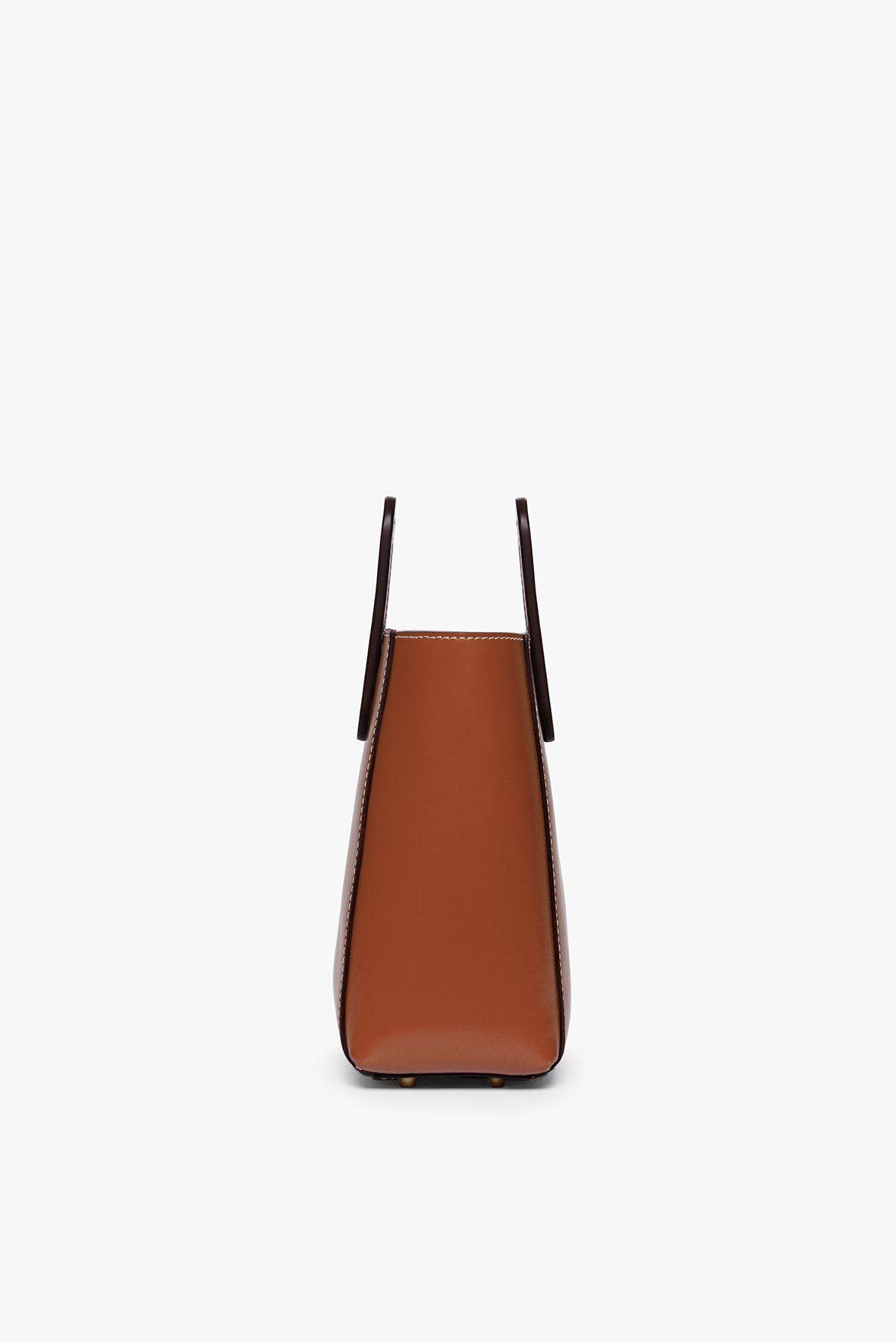 MINI SHIRLEY LEATHER BAG | SADDLE Product Image