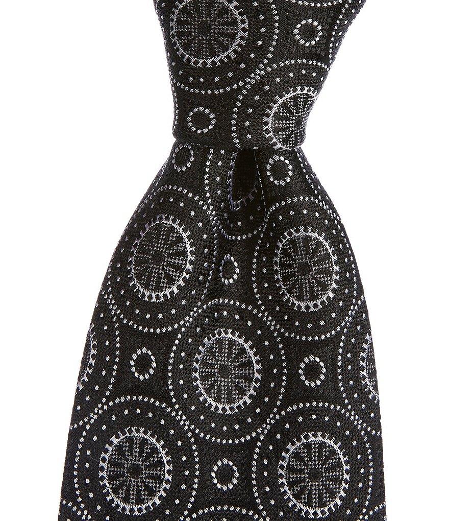 Hickey Freeman Circle Medallion 3 1/4#double; Woven Silk Tie Product Image
