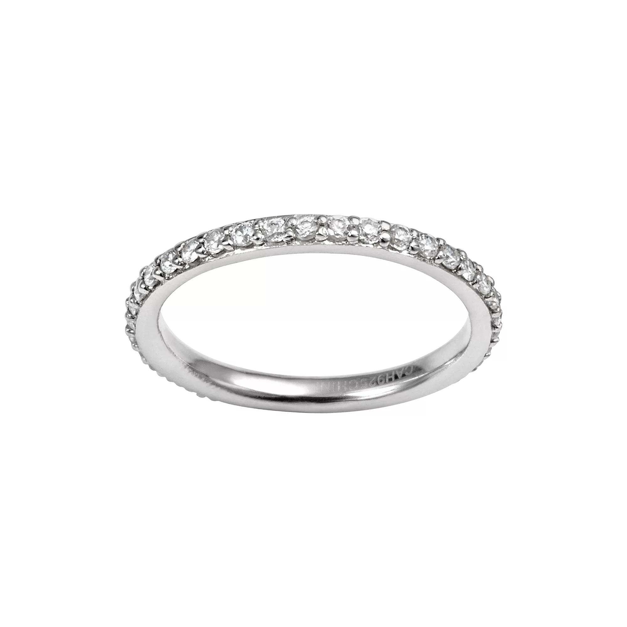 Sophie Miller Sterling Silver Cubic Zirconia Eternity Ring, Women's, Size: 6, White Product Image