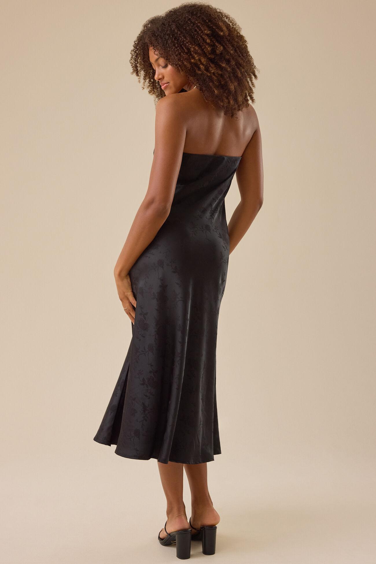 Carleigh Satin Midi Dress Product Image