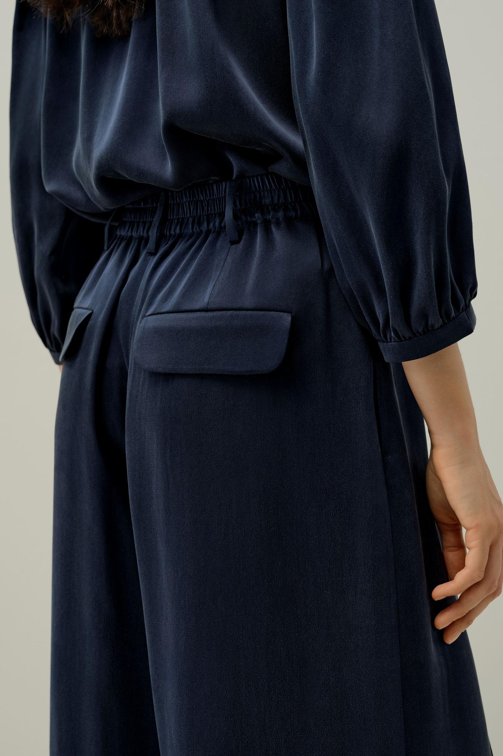 LILYSILK x Melissa Murrell Silk Suede Wide-Leg Pants Product Image