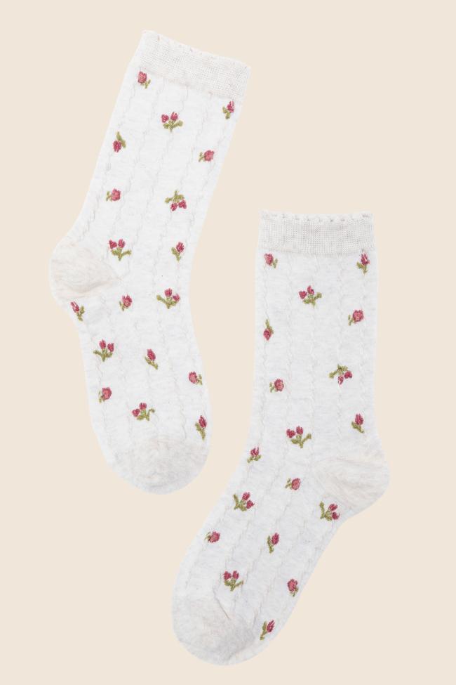 Cream Florette Socks FINAL SALE Product Image
