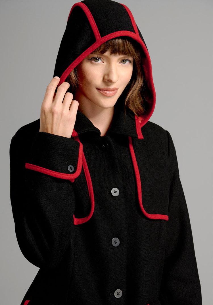 Black Licorice Wool Coat Product Image