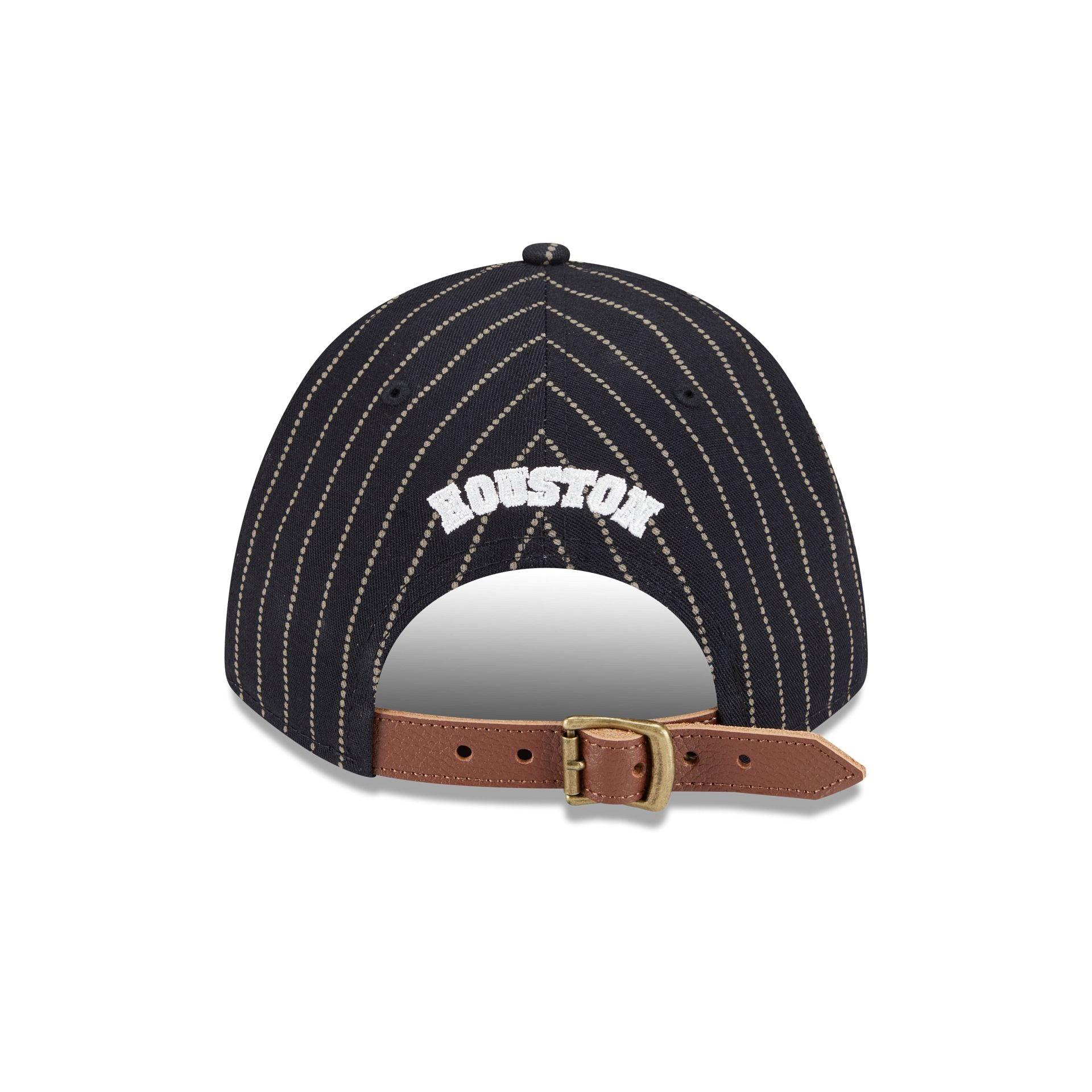 Houston Astros Dotted Pinstripe 9FORTY M-Crown A-Frame Adjustable Hat Male Product Image