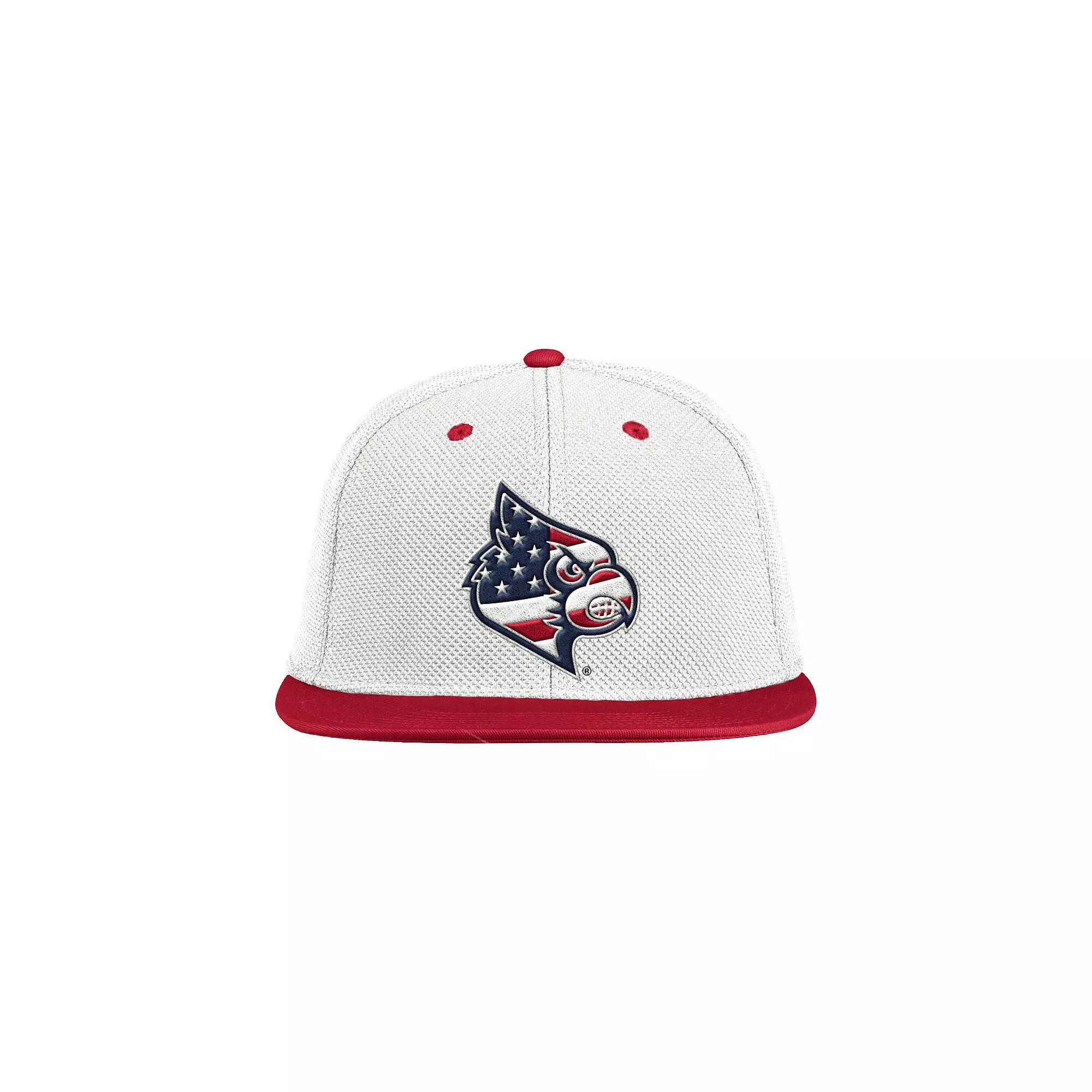 Men's adidas White Louisville Cardinals On-Field Baseball Fitted Hat, Size: 7 5/8 Product Image