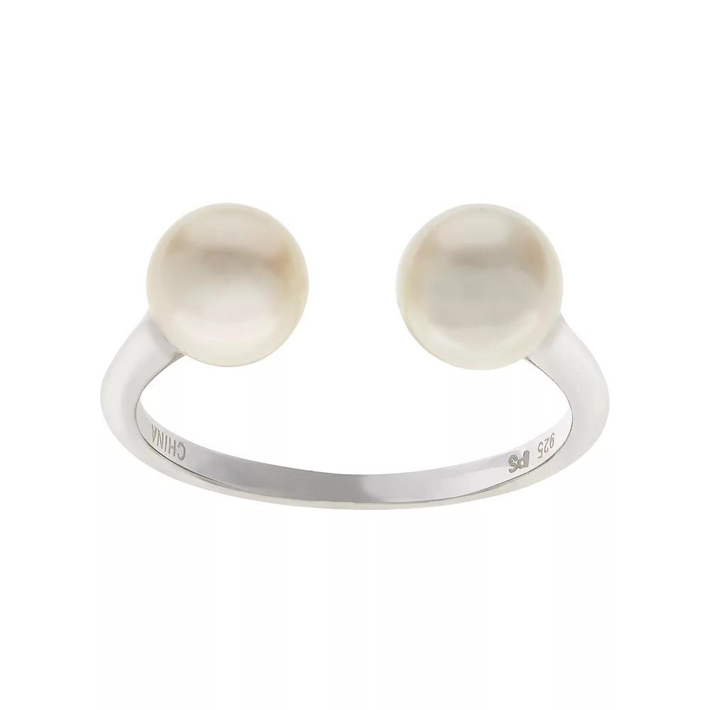PearLustre by Imperial Sterling Silver Freshwater Cultured Pearl Open Ring, Women's,  Product Image